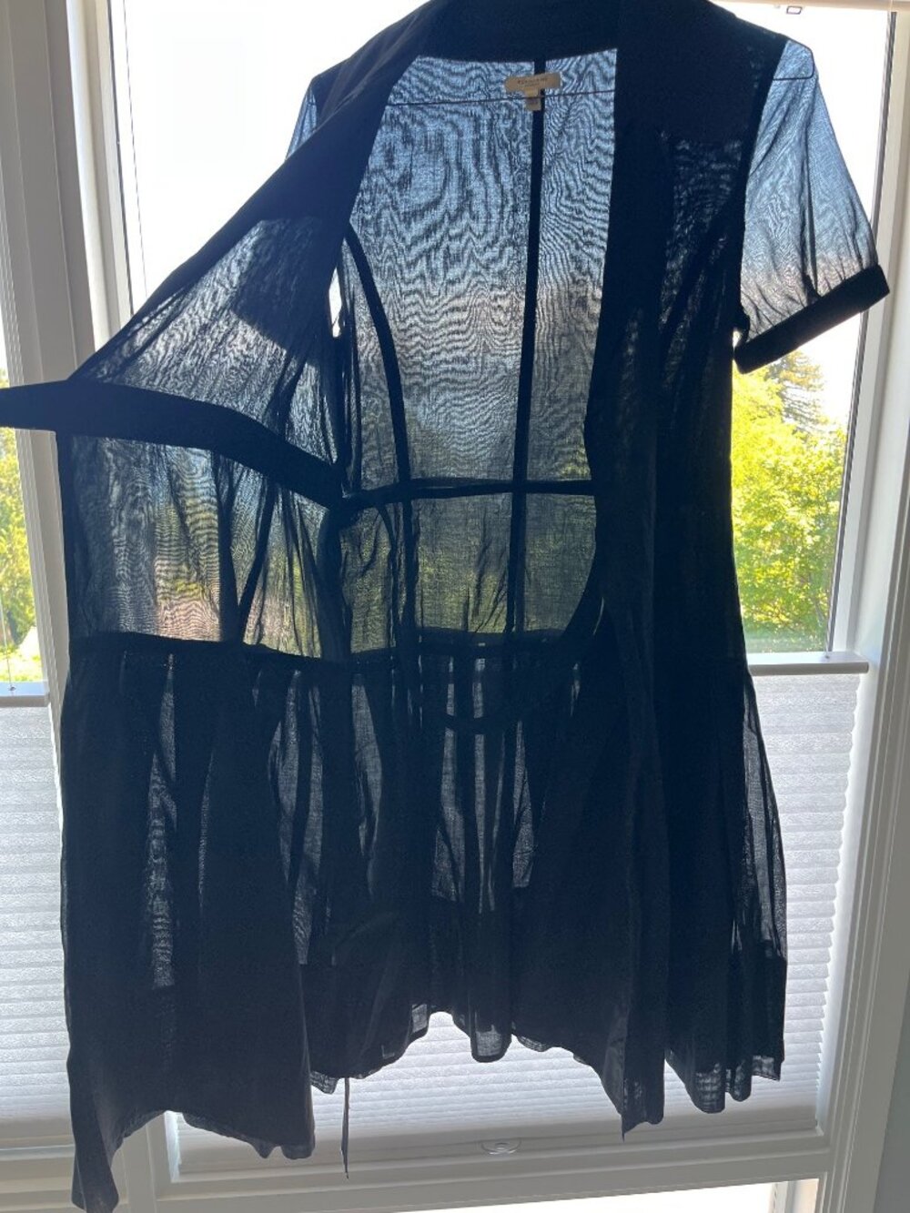 Black Burberry Pleated Wrap Dress - Picture 5 of 10